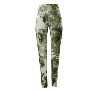 Lululemon Women Align HR Pant 26” Nulu LW5CMGS DDLI Diamond Dye Green Size 4 EUC